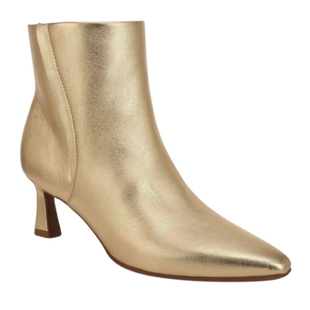Naturalizer Women's Deesha Bootie in Dark Gold Leather, Size 7.5